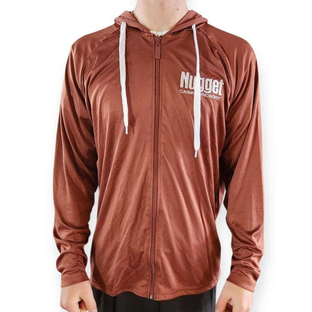 Nugget Casino Resort Reno Hooded Zip Up Track Suit Long Sleeve Jacket Size Small